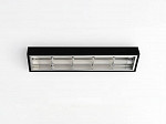 CALHA ATELA LED ALTO BRILHO SOB/EMB FORRO MODULAR 62CM RET 2XT8 ALETADA PRETA