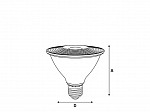 LÂMPADA LED TASCHIBRA PAR 30 11W VERDE E27