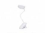 LUMINÁRIA DE MESA LED TASCHIBRA PUCK RECARREGÁVEL COM PRESILHA BRANCO