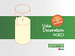VELA LED TASCHIBRA DECORATIVA COM CASTIÇAL 11,5CM PILHA