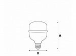 LÂMPADA HIGH LED TKL 110 / 20W E27
