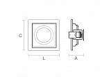 SPOT EMBUTIR TASCHIBRA VISTA QUADRADO MR16