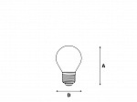 LÂMPADA LED BOLINHA TBL 05 1W VERMELHA E27
