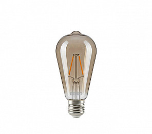LÂMPADA LED TASCHIBRA FILAMENTO VINTAGE ST64 3W FUMÊ E27