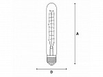 LÂMPADA TASCHIBRA FILAMENTO DE CARBONO T30/185 40W E27
