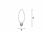 LÂMPADA TASCHIBRA INCANDESCENTE VELA LISA 40W CLARA E14
