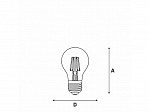 LÂMPADA LED FILAMENTO VINTAGE A60 4W AMBAR E27