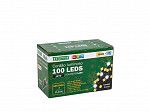 CORDÃO LUMINOSO TASCHIBRA 100 LED ESTÁTICO COM LED FLASH ISOL VD 3000K