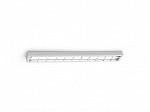 CALHA ATELA LED TASCHIBRA ALTO BRILHO SOB/EMB FORROS PERFIL T 124CM RET 2XT8 ALETADA