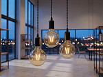 LÂMPADA LED TASCHIBRA FILAMENTO VINTAGE G95 3W ÂMBAR E27