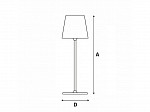 LUMINÁRIA DE MESA LED TASCHIBRA LOUVRE RECARREGÁVEL