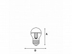 LÂMPADA LED FILAMENTO DEFLETORA GLOBO G45 3W E27