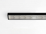 CALHA ATELA LED ALTO BRILHO SOB/EMB FORRO MODULAR 124CM RET 2XT8 ALETADA PRETA