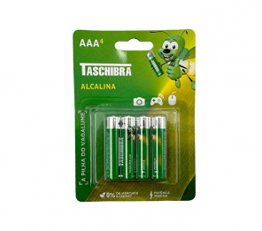PILHA ALCALINA AAA TASCHIBRA BLISTER 4