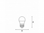 LÂMPADA LED BOLINHA TBL 40 / 4,8W 2700K E27