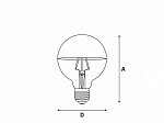 LÂMPADA LED FILAMENTO DEFLETORA GLOBO G95 3W E27