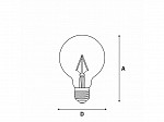 LÂMPADA LED TASCHIBRA FILAMENTO VINTAGE G95 3W ÂMBAR E27