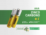 PILHA ZINCO-CARBONO AAA TASCHIBRA PACK 4