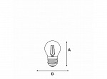 LÂMPADA LED FILAMENTO VINTAGE GLOBO G45 3W ÂMBAR E27