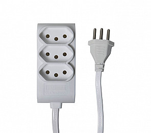 EXTENSÃO TASCHIBRA 3 TOMADAS 2P+T 3m 10A