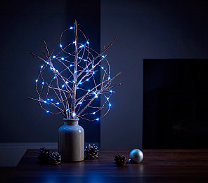CORDÃO LUMINOSO TASCHIBRA 50 MINI LED ARAME PILHA