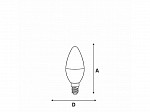 LAMPADA LED VELA TVL 25 LEITOSA 3W E14 COM ADAPT. E27