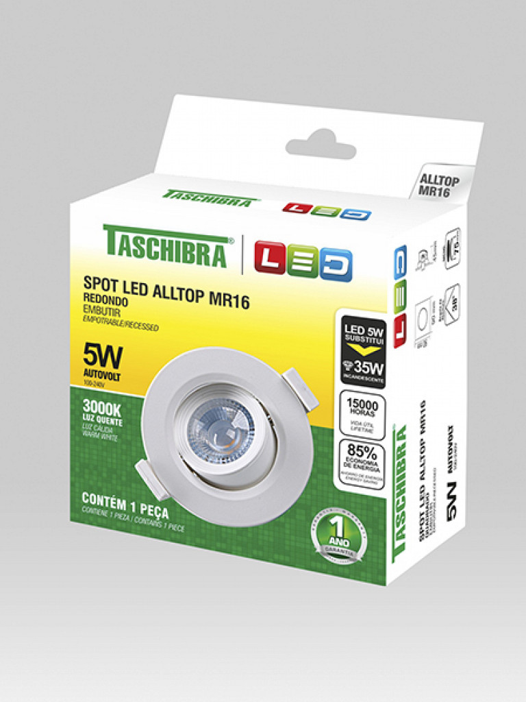 spot led alltop mr16 taschibra