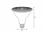 LÂMPADA LED TASCHIBRA PAR 38 9,9W E27