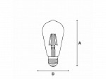 LÂMPADA LED FILAMENTO VINTAGE ST64 4W AMBAR E27