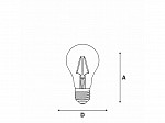 LÂMPADA LED FILAMENTO VINTAGE A60 3W FUMÊ E27