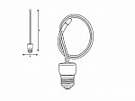 LÂMPADA LED FILAMENTO TASCHIBRA FLOW 4,8W AMBAR E27