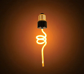 LÂMPADA LED FILAMENTO TASCHIBRA SPIRAL GLASS 4W AMBAR E27