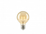 LÂMPADA TASCHIBRA LED FILAMENTO VINTAGE DIMERIZÁVEL G80 4W ÂMBAR E27